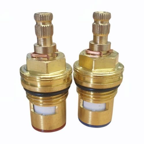 bathroomspareparts Tap cartridges Pair 1/2" Ceramic Disc Cartridges Cold & Hot CC15P