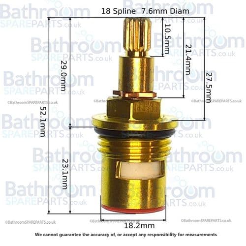 Bathroomspareparts Tap cartridges Pair 1/2" Pair Of Ceramic Disc Cartridges  CC13P