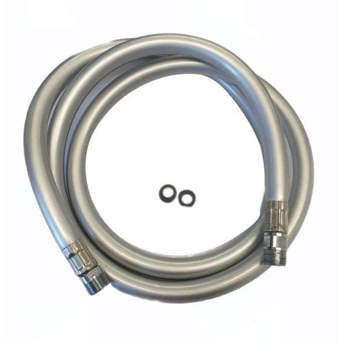 Bathstore 1.50m 3/8" x 3/8" Male Smooth Easy Clean Finish Shower Hose R2811