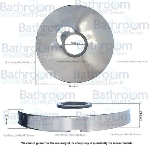 Bathstore 190mm Round Chrome Plate 9000037723