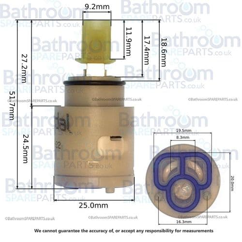 Bathstore  25mm  Basin Mixer Cartridge  90000016330