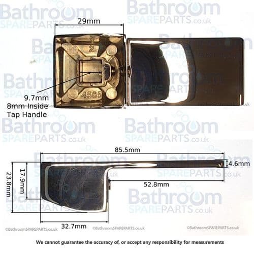 Bathstore 4565 Blade Mini Lever Handle LV110FB2 90000016280