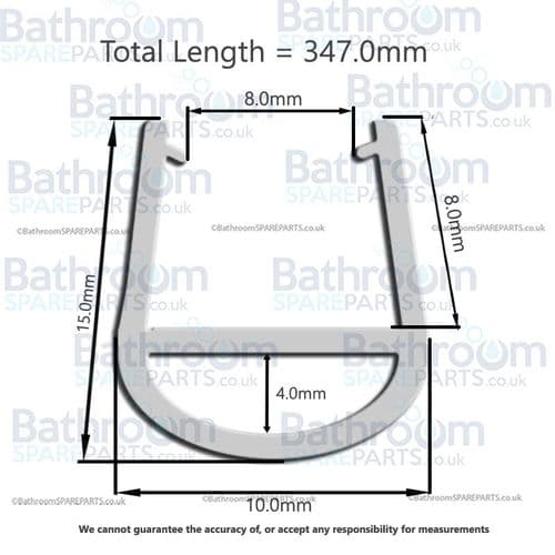 Bathstore Atlas Curtain Glass Screen Bottom Seal AS29 90000005300S