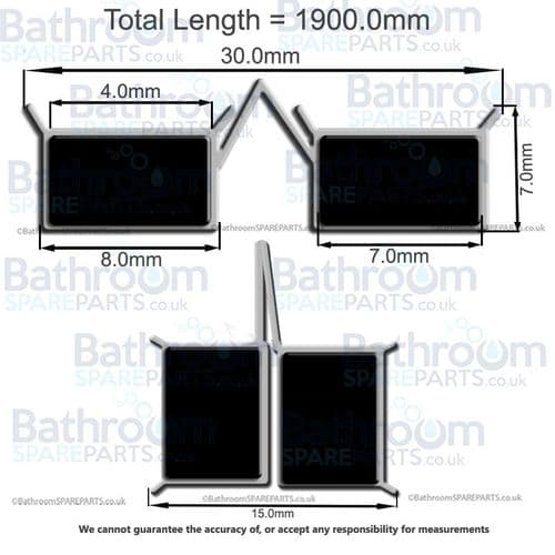 Bathstore Atlas Magnetic Strip For Infold 90000005315