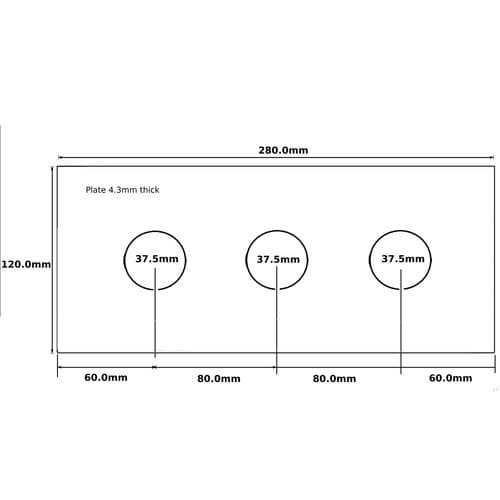 Bathstore Basics 3 Control Valve Chrome Backplate 90000016530