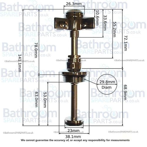 Bathstore Bensham Bath Tap Valve Cold 90000013660