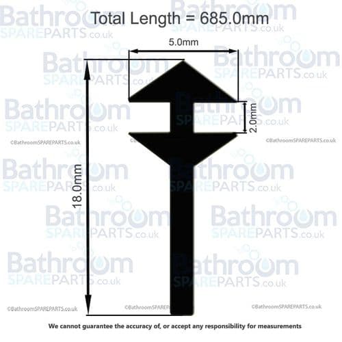 Bathstore Bottom Door Seal 90000013267
