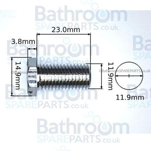 Bathstore Chrome Bath Waste Hollow Screw 40044440085A