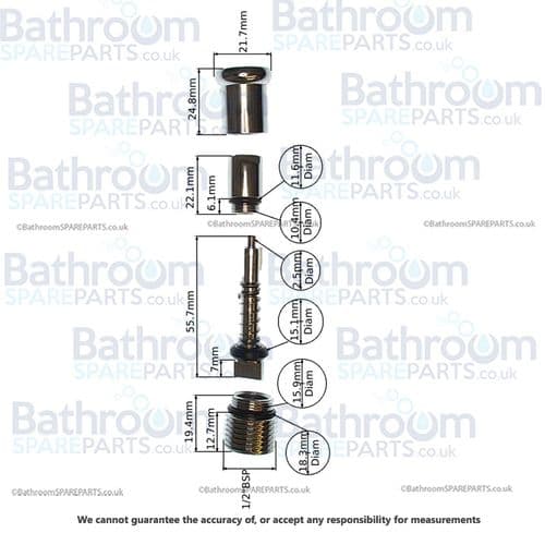 Bathstore Diverter Complete From Metro Exposed Bath Shower Mixer 90000090460