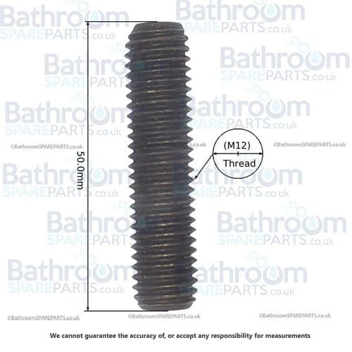 Bathstore Fixing Bolt set x 4 M12 Nut Bolt and Washer 90000000041