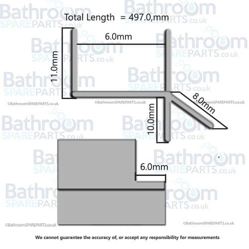 Bathstore Liquid Hinge Door Bottom Right Hand DA18-R 90000012740