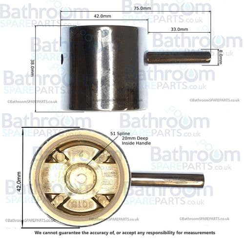 Bathstore Metro Flow Control Handle For One Outlet 90000090651