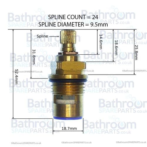 Bathstore Metro Flow Control On/Off Valve CG1210FA1