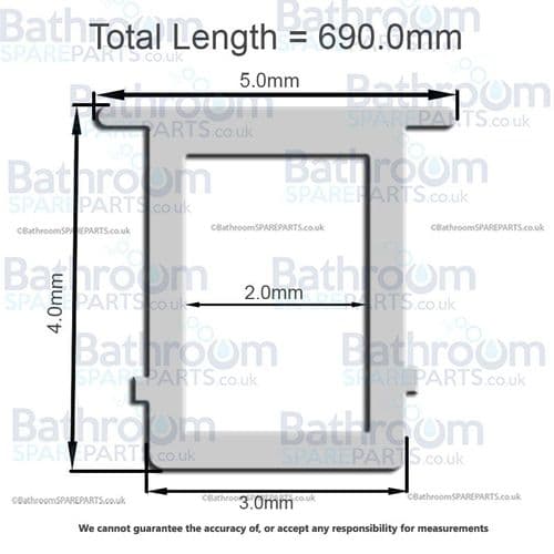 Bathstore Noir 800 Side Panel Top Seal 90000091031
