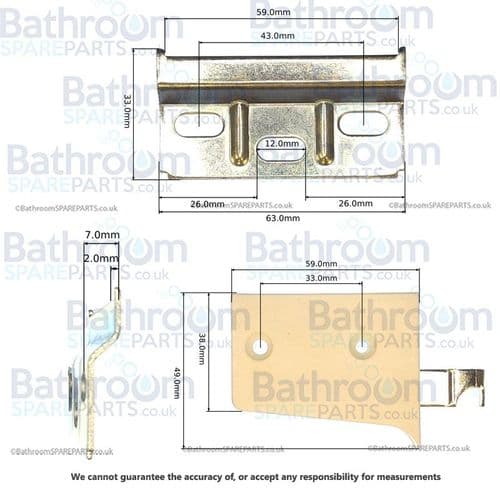 Bathstore Pair Heavy Duty Wall Cabinet Fixing Brackets  2315648