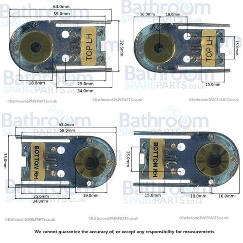 Bathstore Replacement Kit for Liberty Straight Screen Hinge Brackets 90000008680