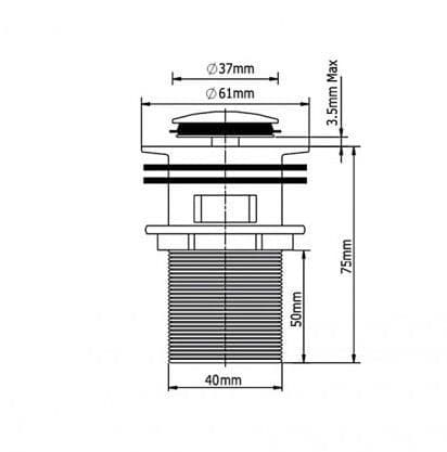 Bathstore Slotted Clicker Basin Waste 90000014048