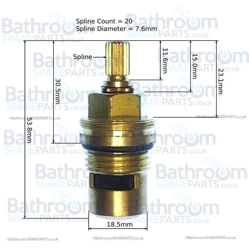 Bathstore Spare 1/2"  Valve Anti -Clockwise Close 90000015860