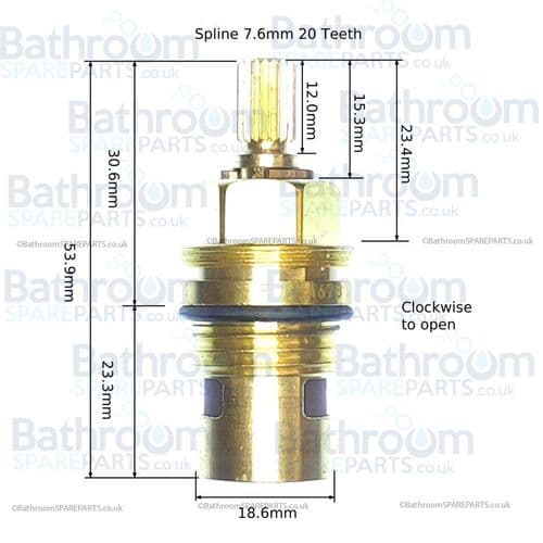 Bathstore Spare 1/2"   Valve Clockwise Close   90000016680