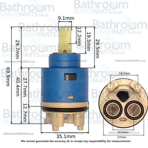 Bathstore Spare cartridge for Sublime basin mono mixer 90000014230