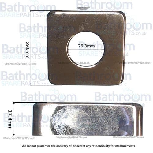 Bathstore Square Back Plate Cover Chrome 90000013940