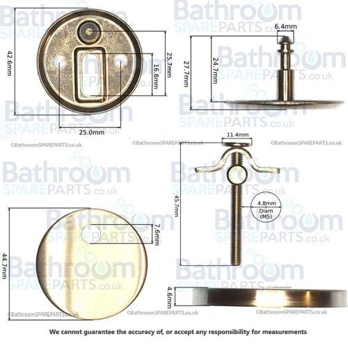 Bathstore Toilet Seat Hinge Set 90000011065