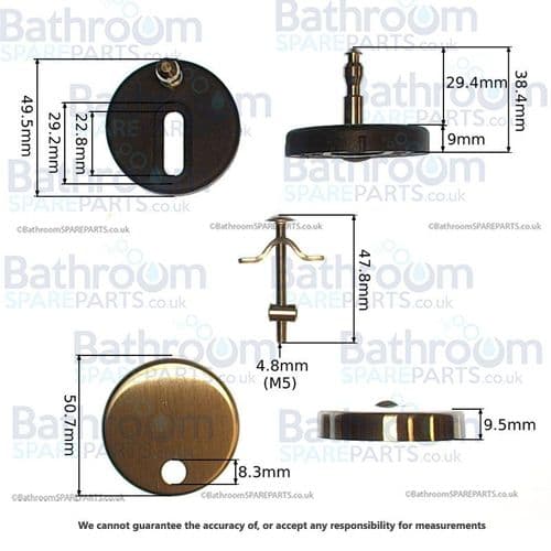Bathstore Toilet Seat Hinge Set 90000012670