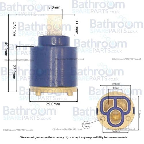 Bathstore Totem 25mm Diverter Cartridge 90000090700