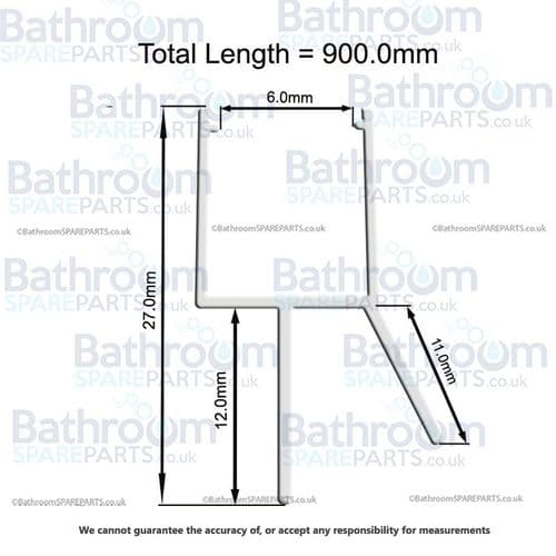 Bathstore Verti Bath Screen Waterproof Strip 90000017200
