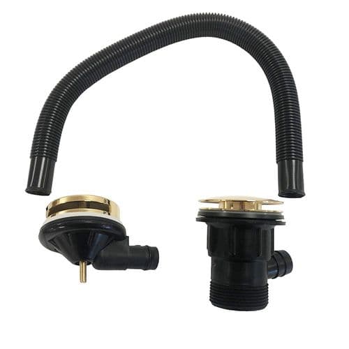 BC Designs Bath Clicker Waste & Overflow In Gold WAS040G