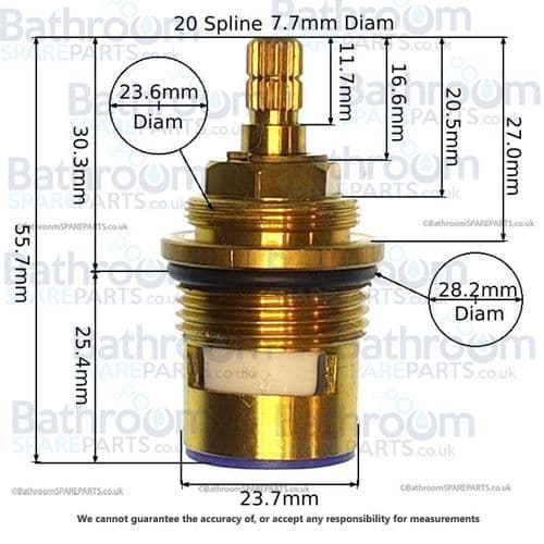 BC Sanitan Berkley 3/4 Hot & Cold Ceramic Disc Valves BSP0195