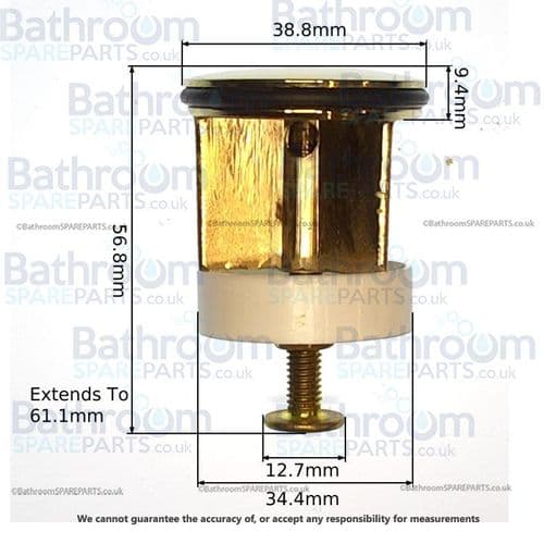 BC Sanitan Gold Incalux Basin Plug UNBPUPLUGINC