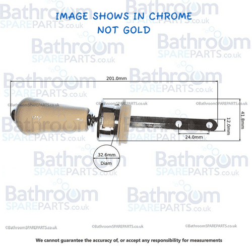 BC Sanitan Incalux Gold Side Lever BALEVCCSINCWH