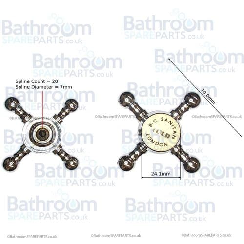 BC Sanitan Victorian Chrome Handwheel & Indices BSP0103