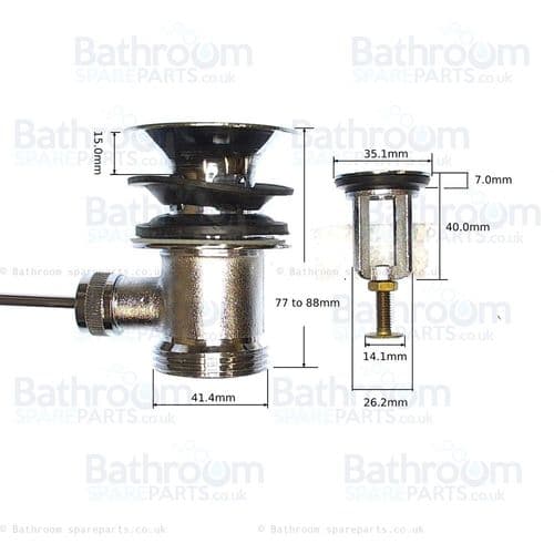 BC Sanitan Victorian Chrome Pop Up 50086CR