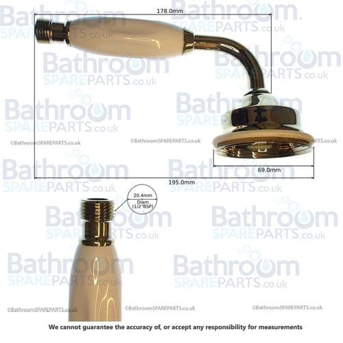 BC Sanitan Victorian Gold Handset BSP0152