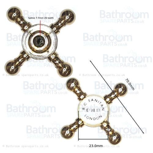 BC Sanitan Victorian Gold Handwheel & Indices BSP0105