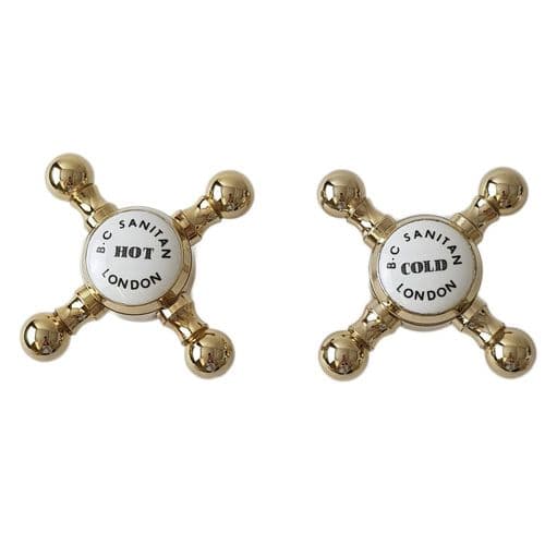 BC Sanitan Victorian Gold Handwheel & Indices BSP0105