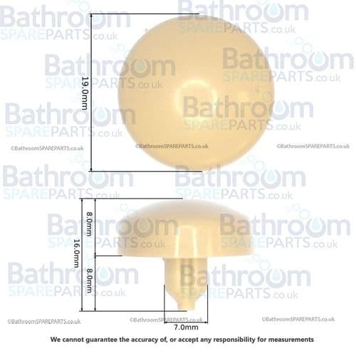 Bemis CB90 Replacement Toilet Seat Lid Buffer White CB0090000