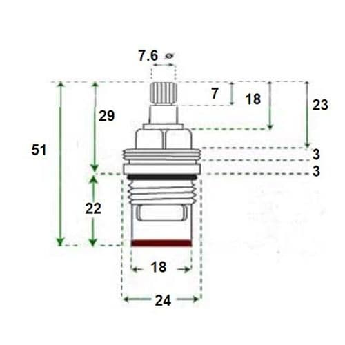 Bespoke Non Return Order Anticlockwise (to open) blue TMD1Q152G-AB