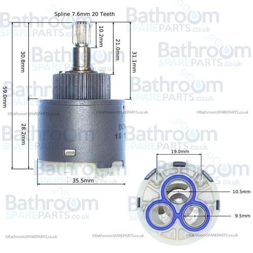 Bongio Acquaviva Diverter Cartridge 0982100