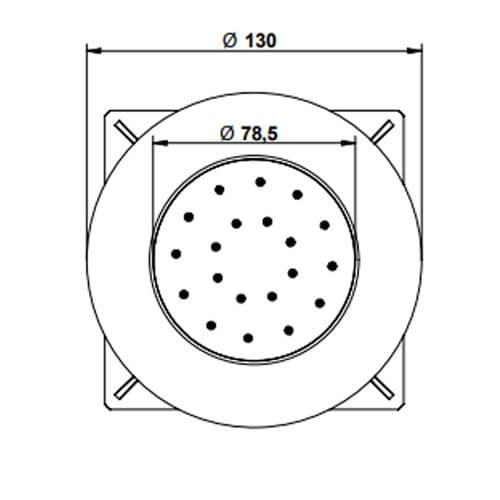 Bongio Round Built In Body Jet Chrome 0067CR0R