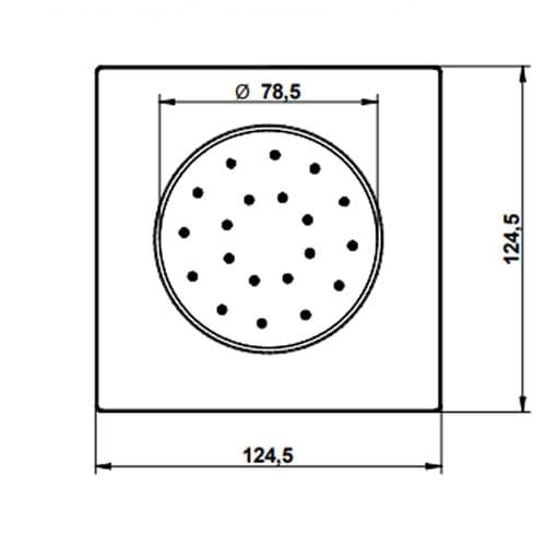 Bongio Square Built In Body Jet Chrome 0067CR0Q