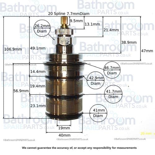 Bossini  Thermostatic Cartridge  CP0000250