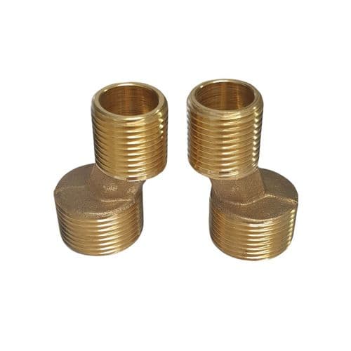 Brass Shower 43mm Union Offset 3/4 x 1/2"  EBSU006