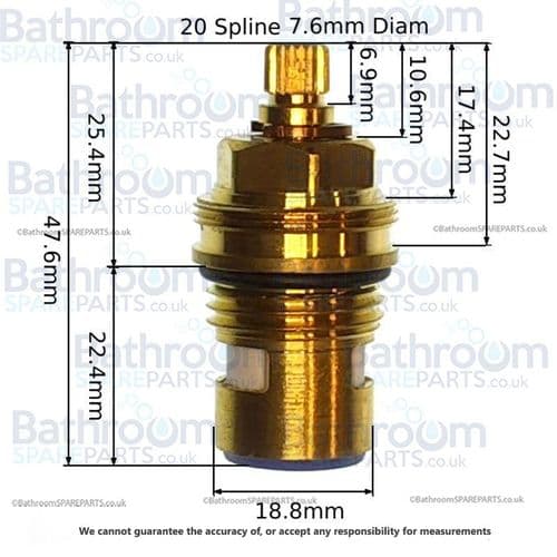 Bristan 1/2 Cold Valve Ceramic Disc VLV 04054