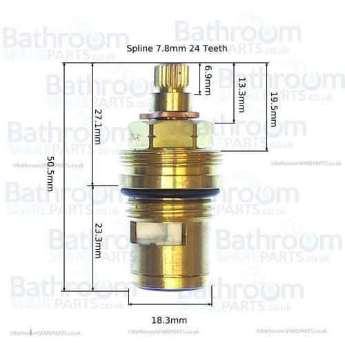 Bristan 1/4 Turn 1/2" Cold & Hot Pair Of CD 8/24 Valves 99062XX02S OBSOLETE