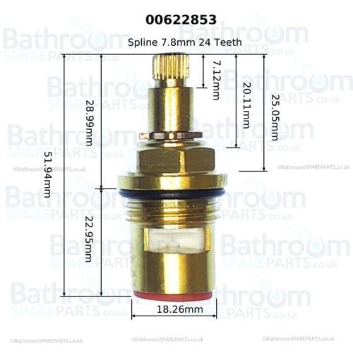 Bristan  1/4 Turn 1/2" Pair  CD Valves 8/24 00622853