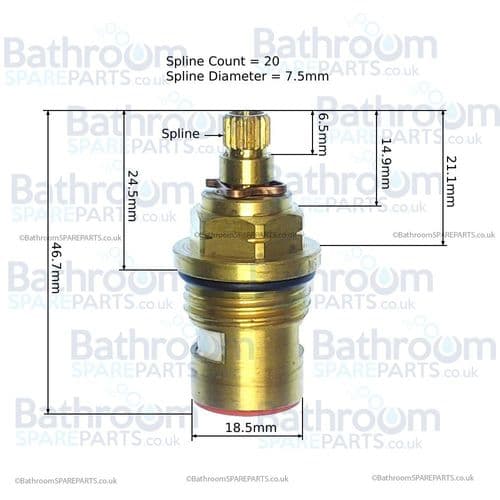Bristan 1/4 Turn 1/2" Pair for EC SNK C 3770R