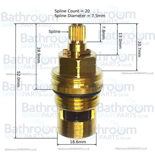 Bristan 1/4 Turn 1/2" Pair Of CD Valves 3683R
